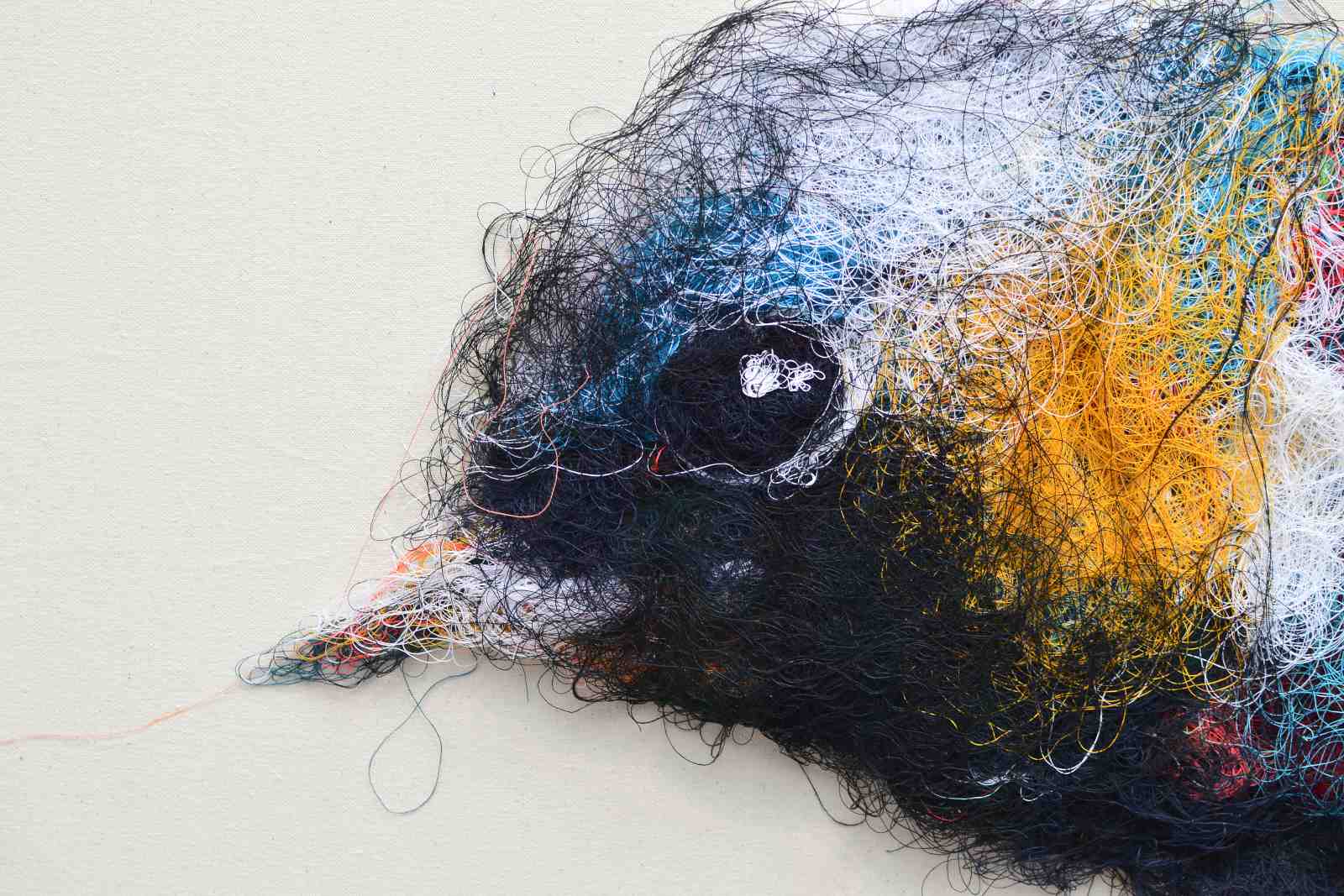 Abstract Bird Thread Art Wall Art