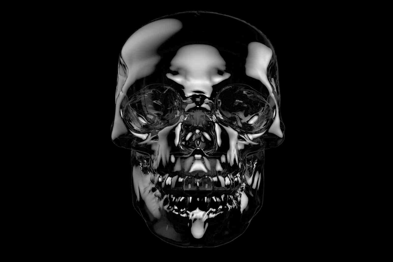 Crystal Skull Art - Modern Gothic Wall Art