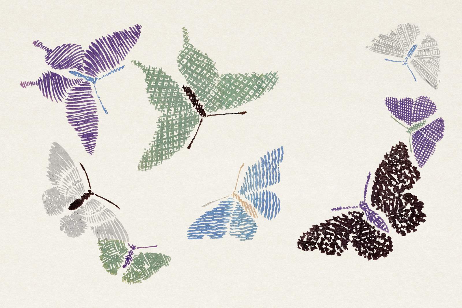 Whimsical Butterfly Pattern Wall Art