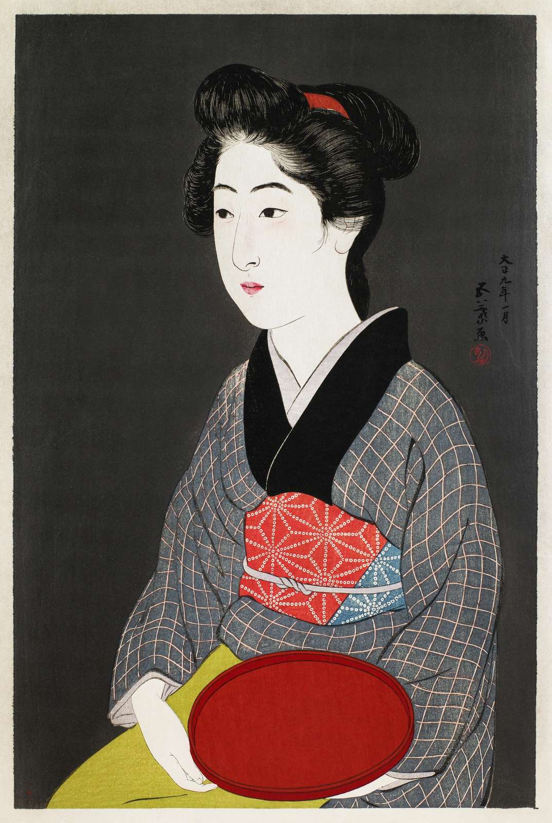 Elegant Geisha Portrait Japanese Art Wall Art
