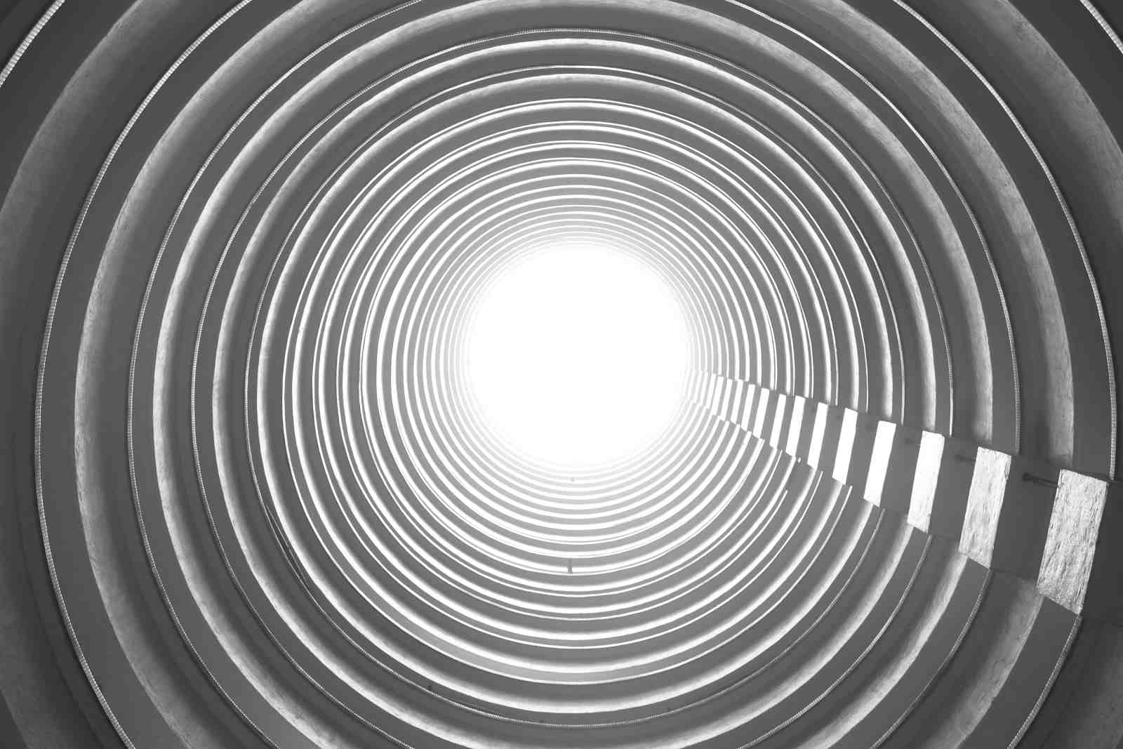 Abstract Light Tunnel Wall Art