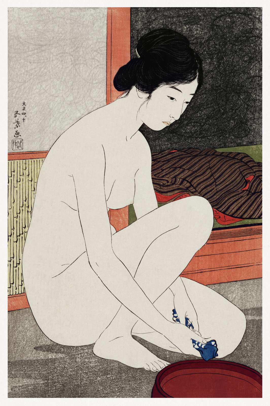 Tranquil Beauty Japanese Woman Wall Art