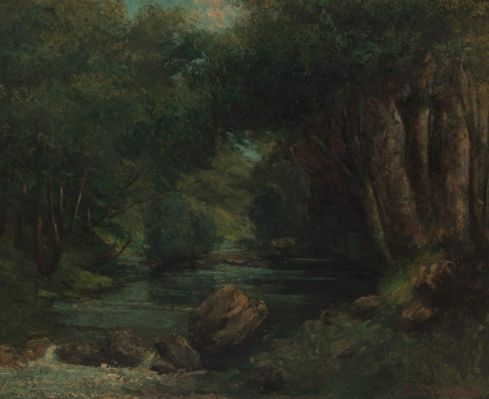 Serene Forest River Landscape Wall Art