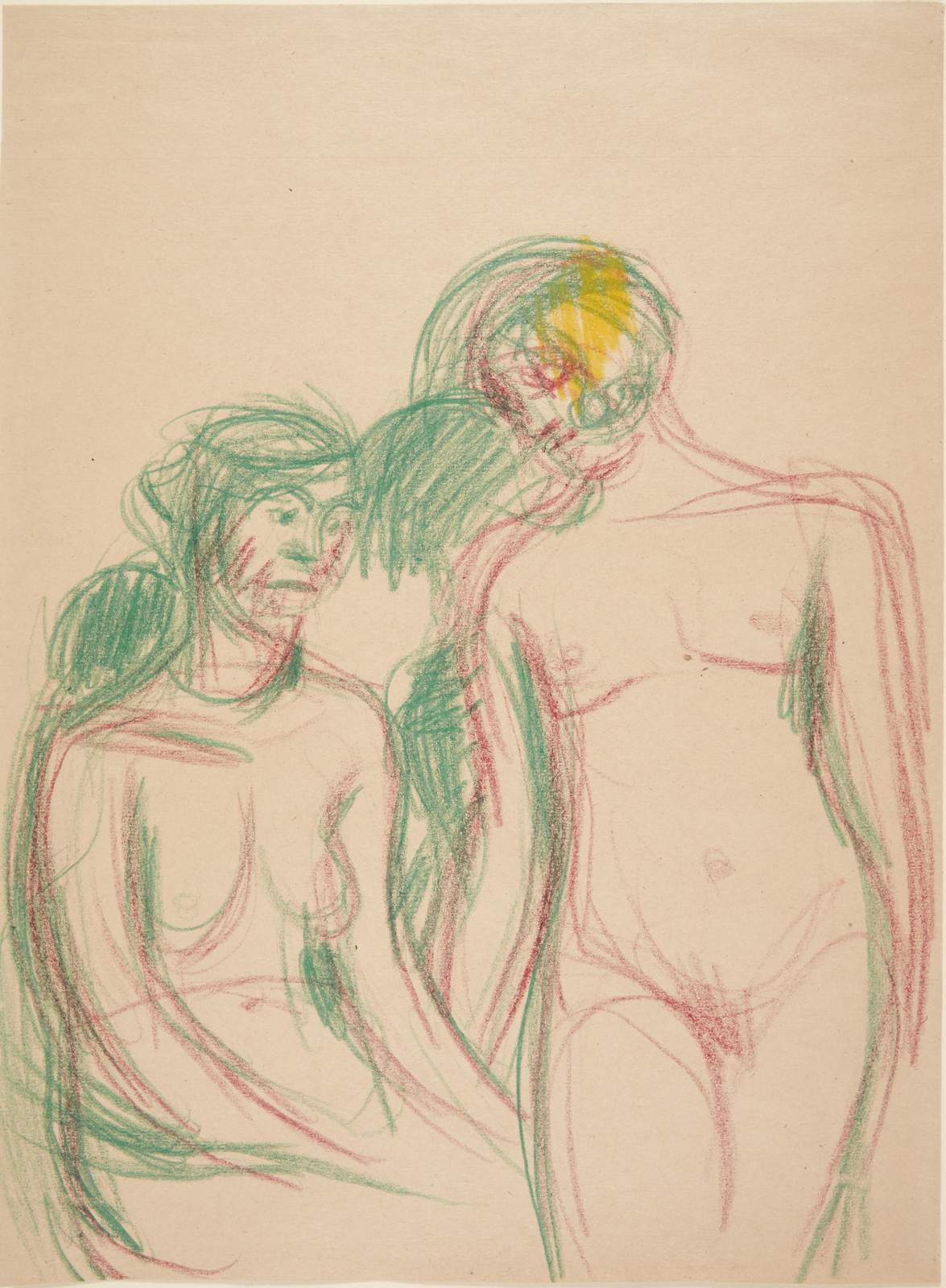 Intimate Embrace Couple Sketch Wall Art