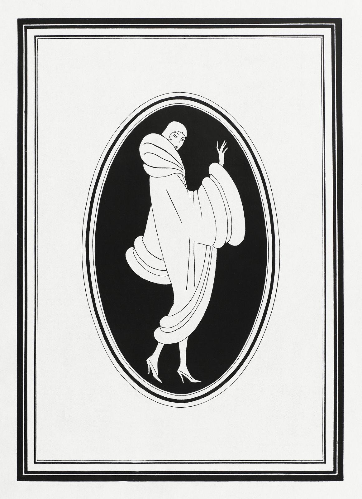 Elegant Art Deco Lady Wall Art