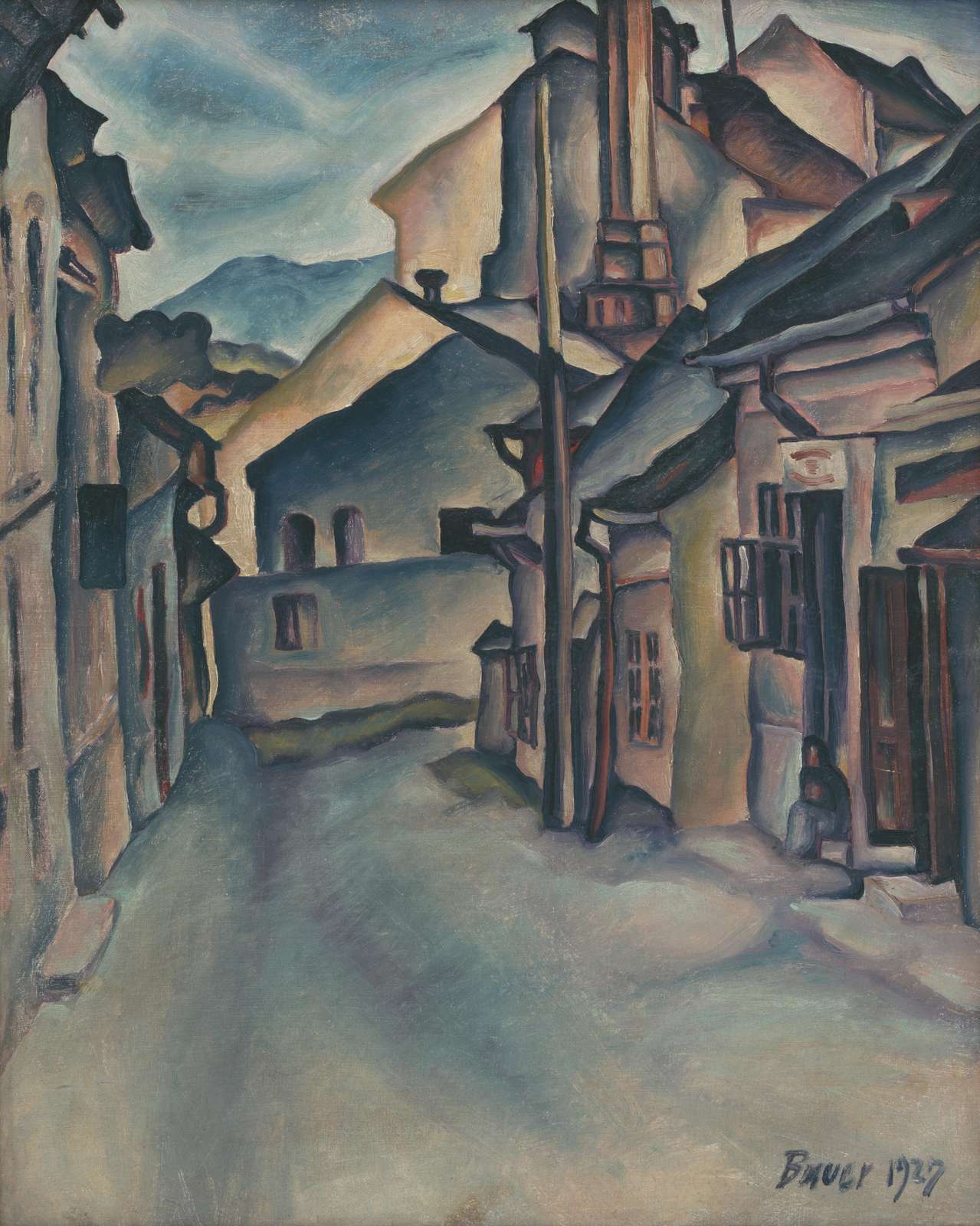Vintage Street Scene 1927 Wall Art