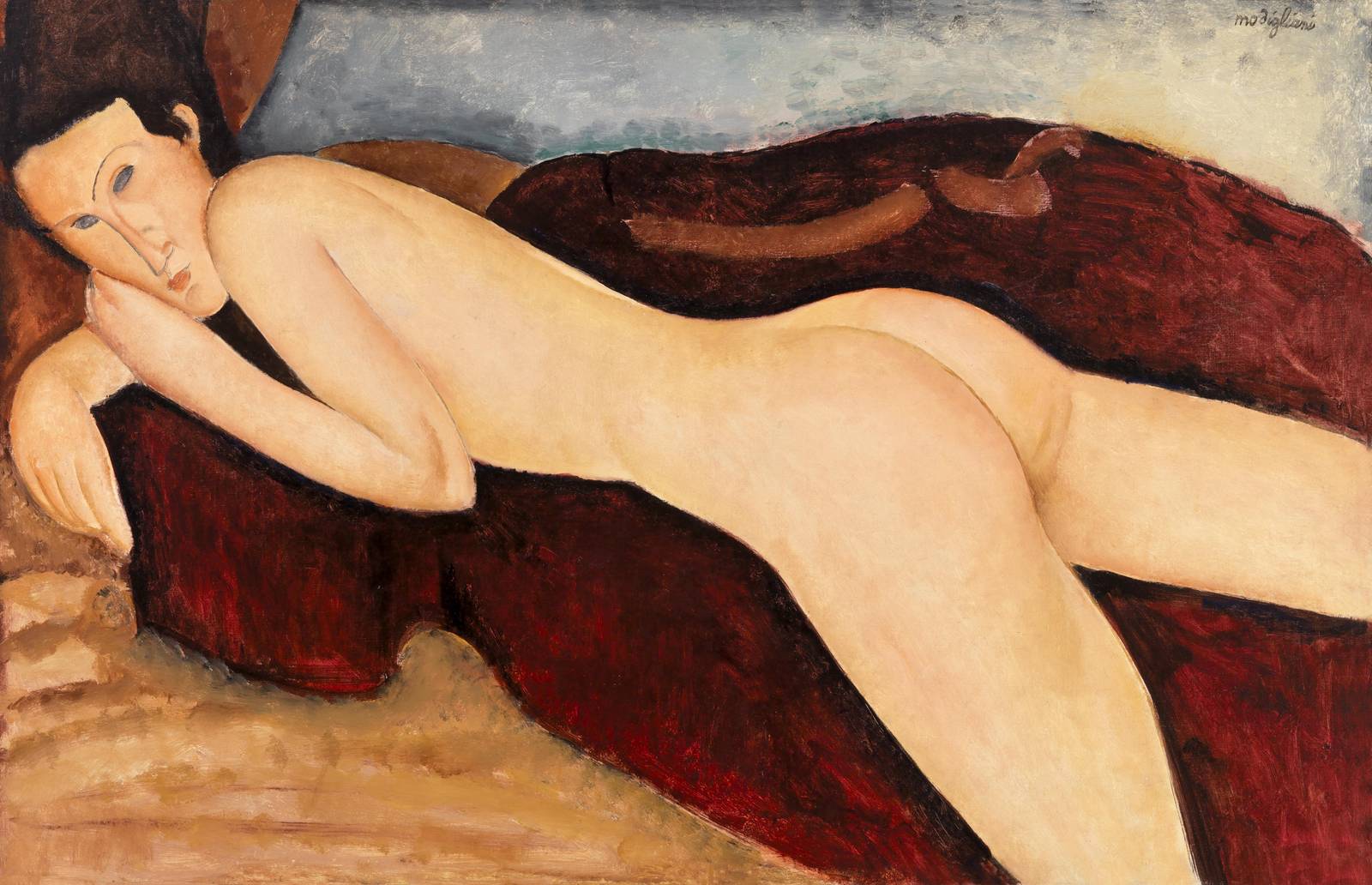 Reclining Nude Elegant Woman Wall Art