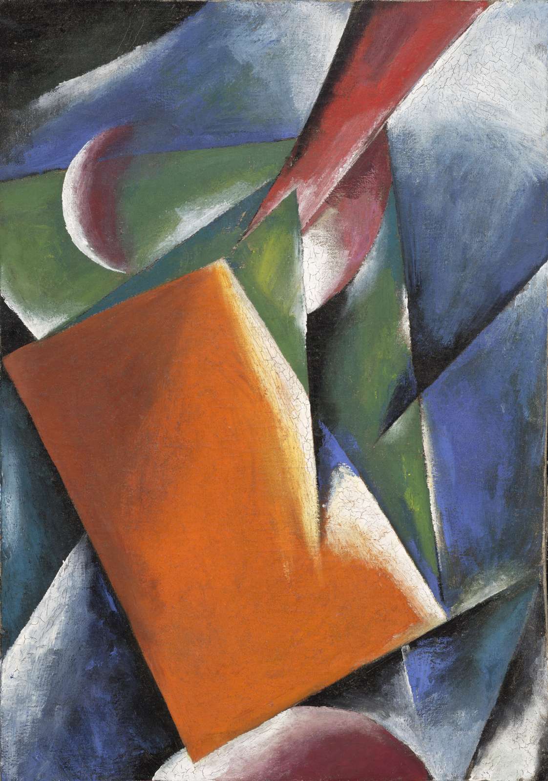 Abstract Geometric Orange & Blue Wall Art