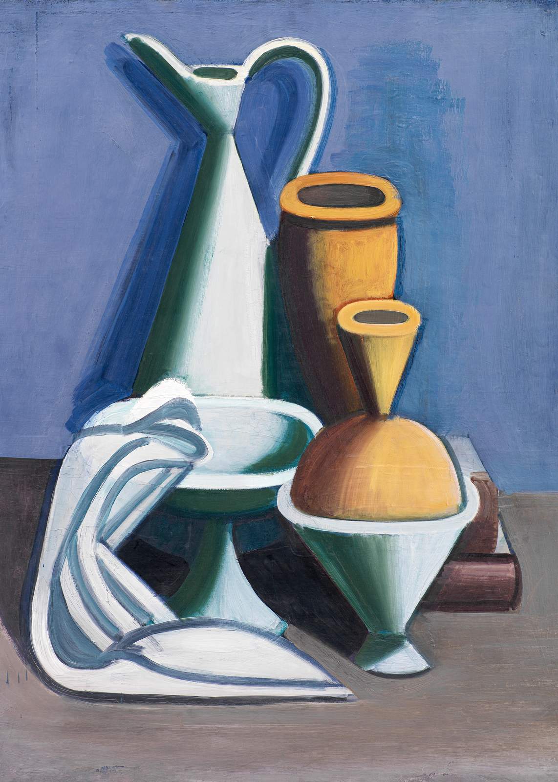 Vibrant Still Life Ceramic Forms Wall Art