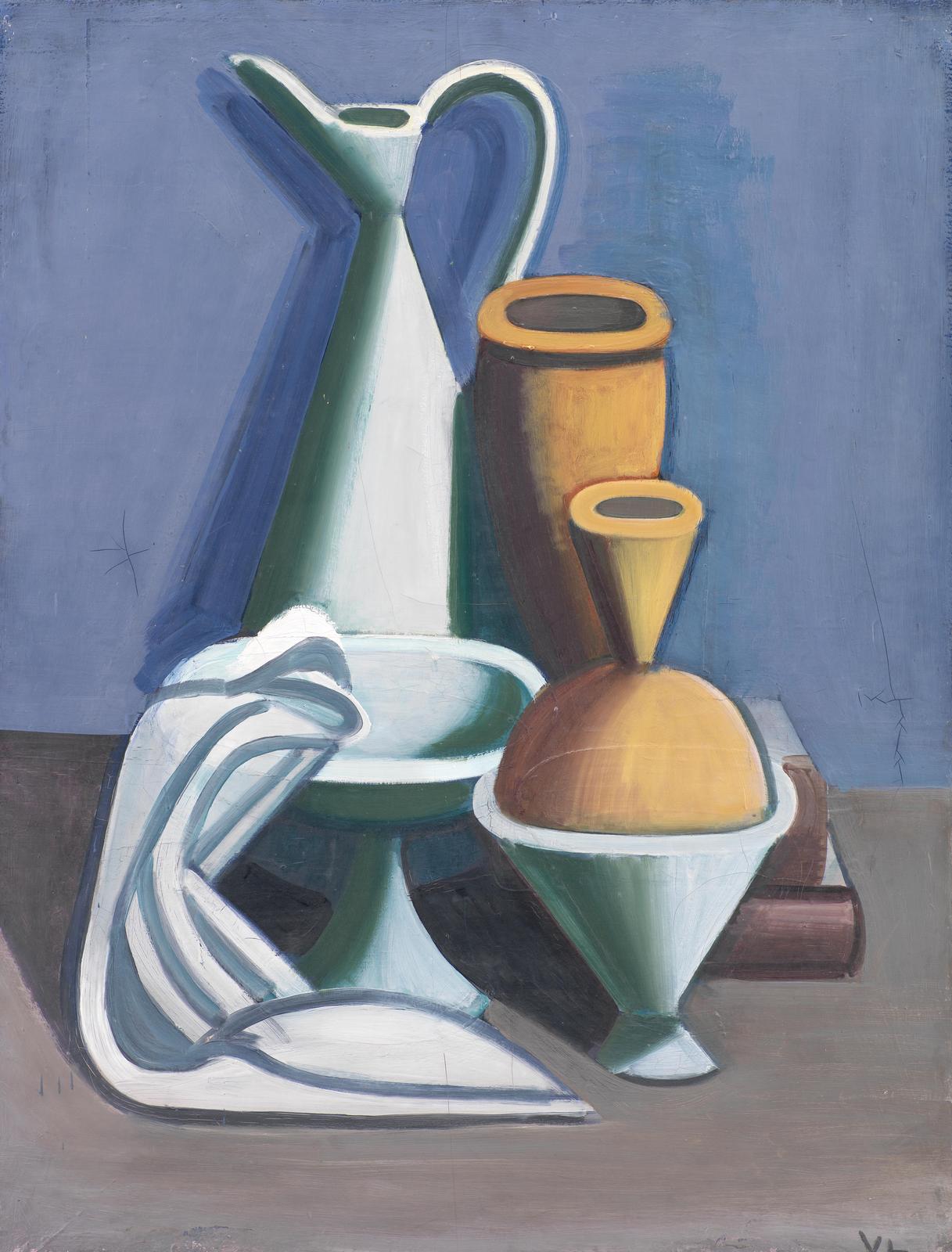 Modern Still Life Vase and Drapery Wall Art