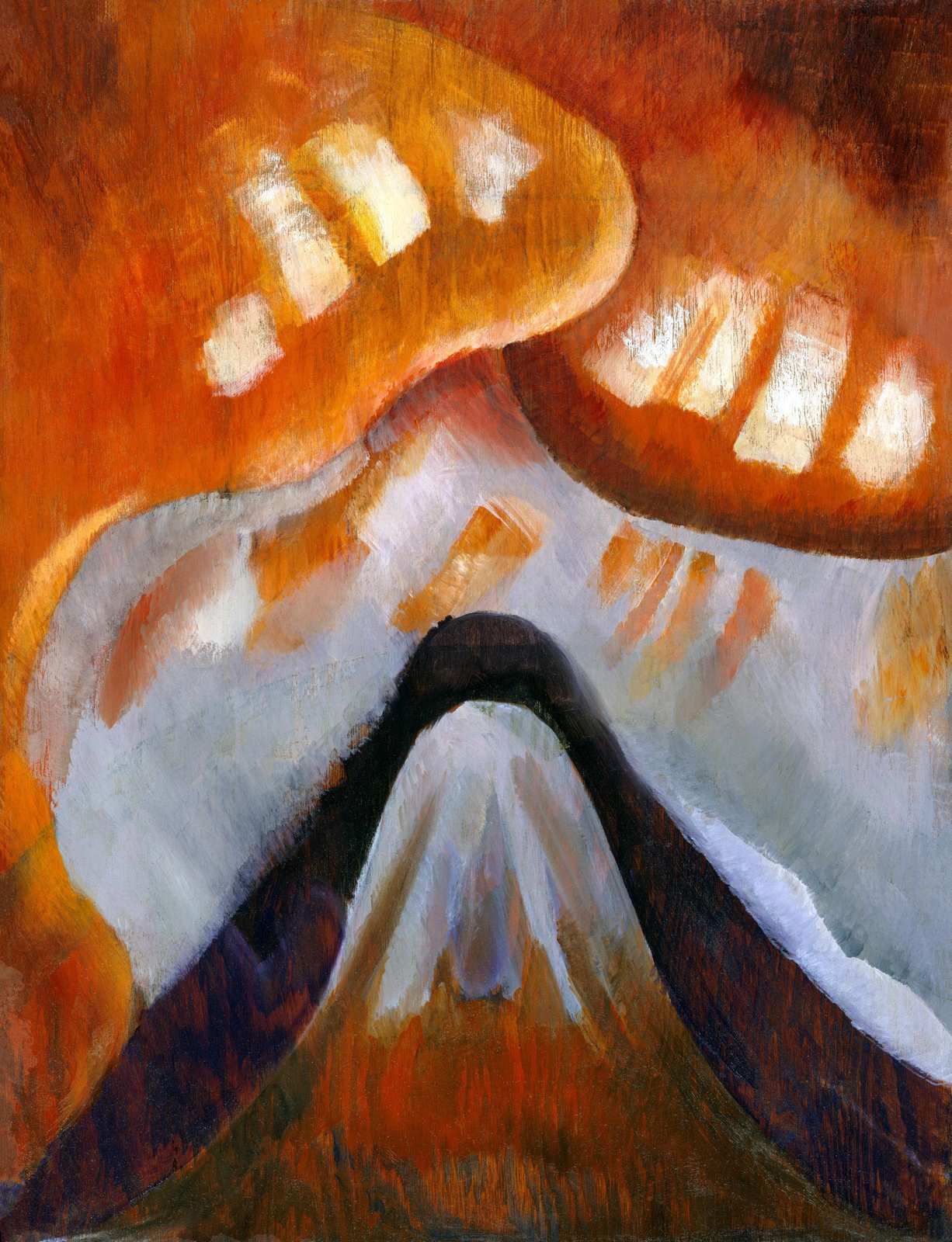Abstract Mountain Sunrise Wall Art