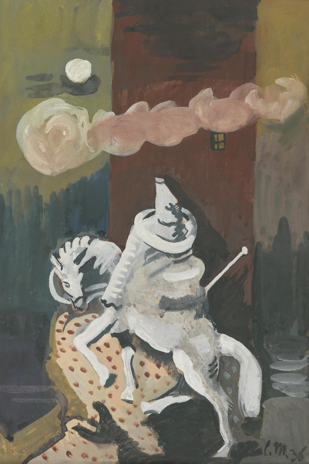 Surreal Knight on Horse Wall Art