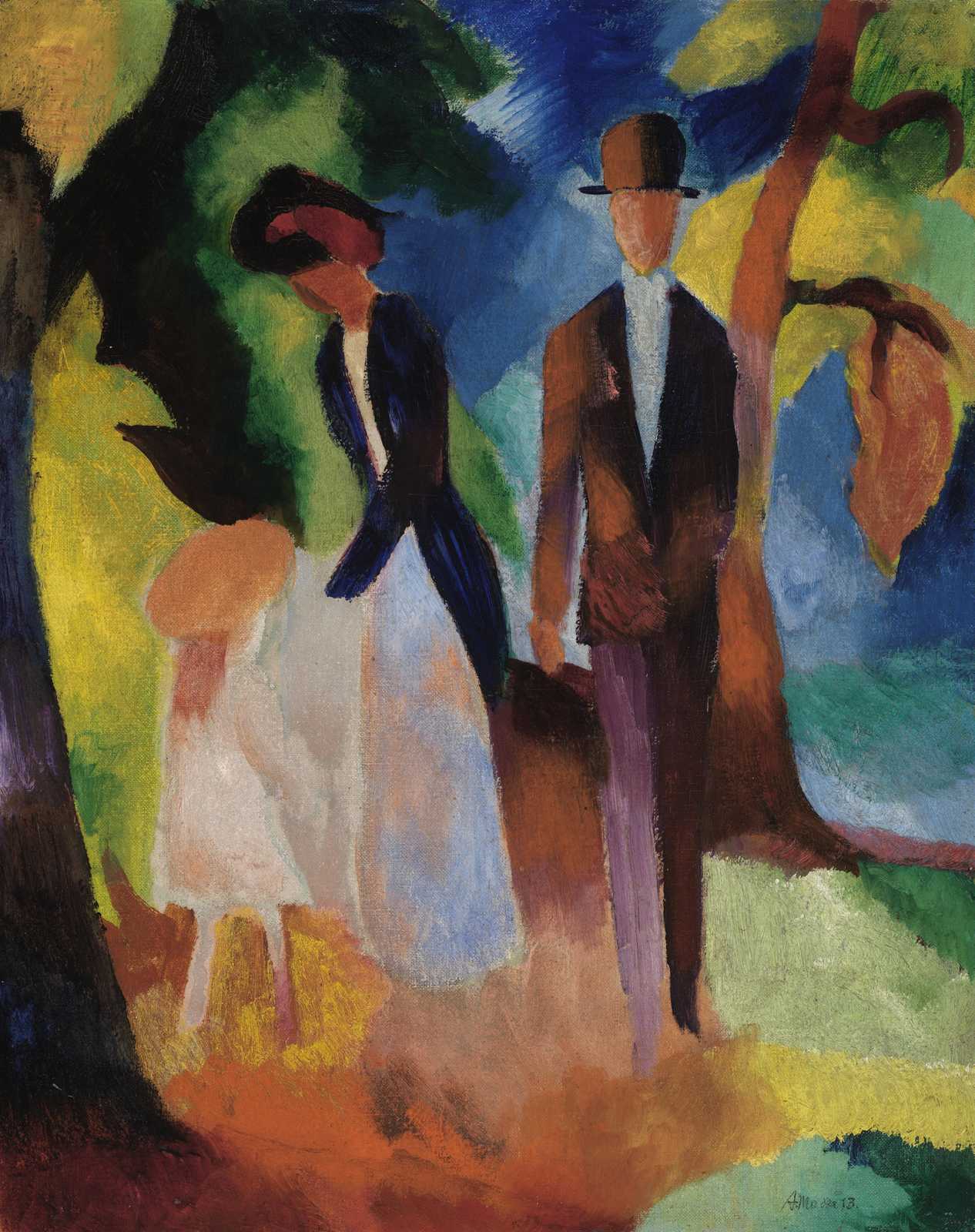 Vibrant Park Scene Family Wall Art