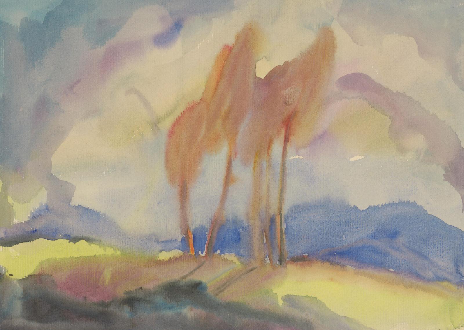 Abstract Serenity Trees Wall Art