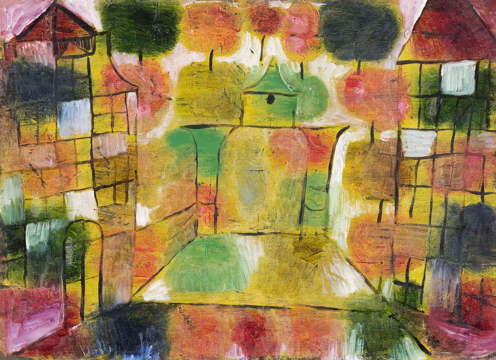 Vibrant Abstract Cityscape Wall Art