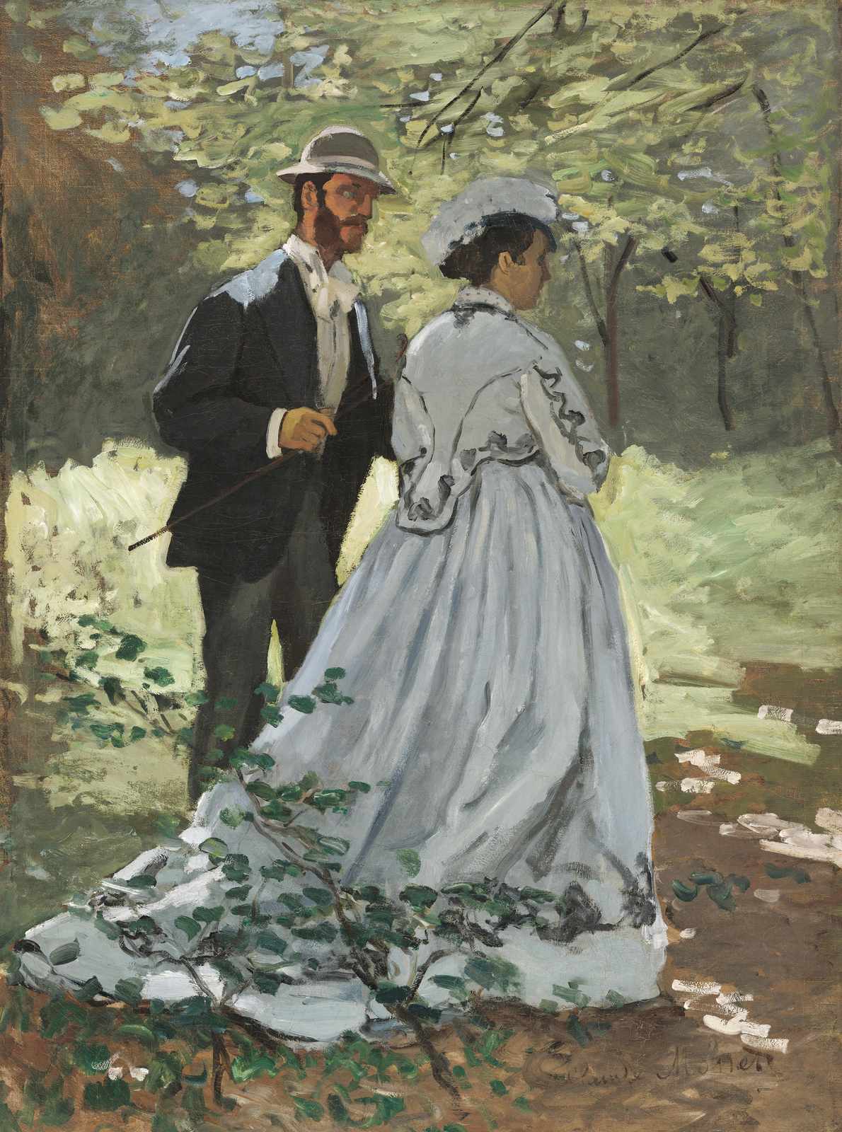 Couple in a Garden Impressionist Wall Art