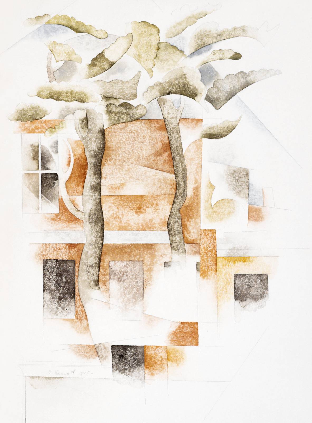 Abstract Geometric Trees Wall Art Art