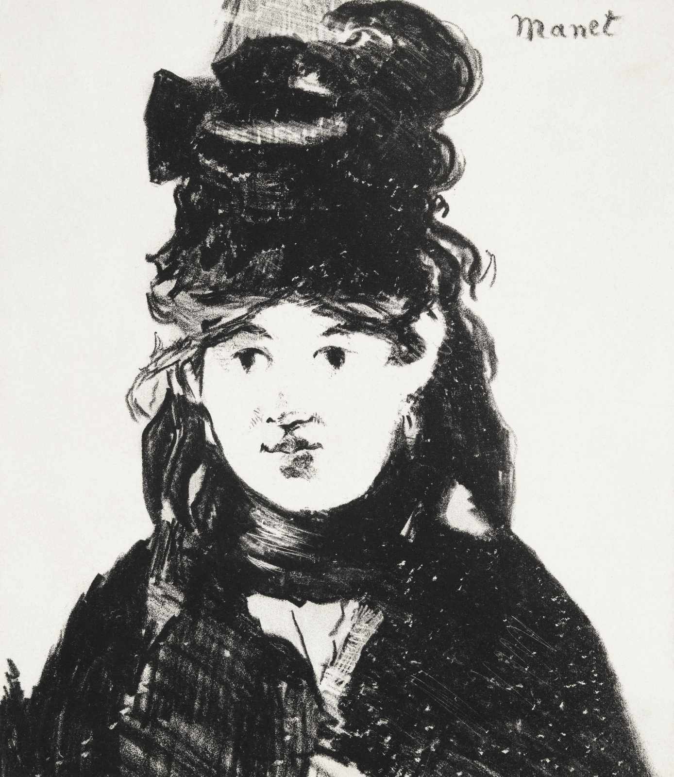 Elegant Woman Portrait Manet Style Wall Art