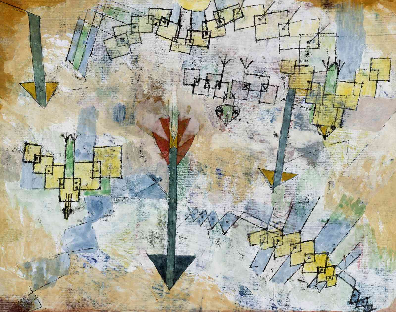 Abstract Geometric Birds Wall Art