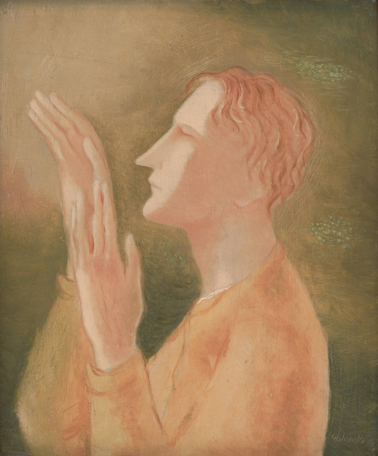 Meditative Figure Prayer Wall Art
