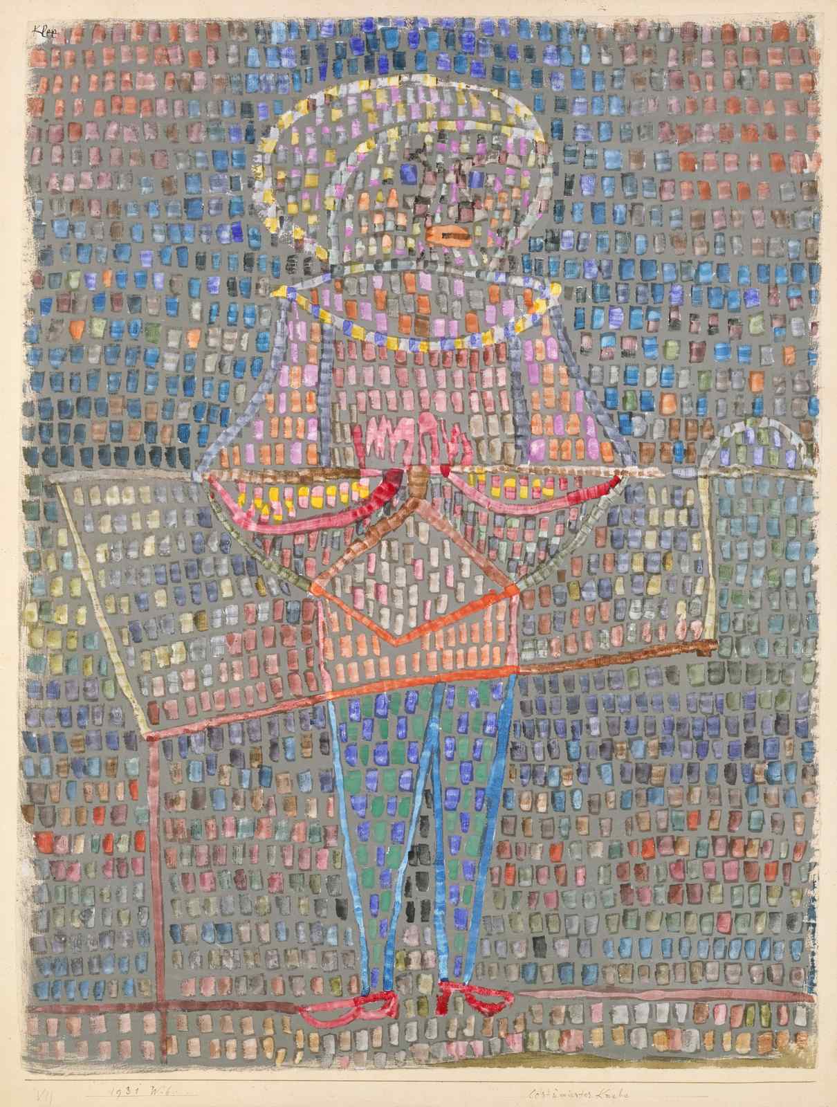 Whimsical Mosaic Figure Art Wall Art