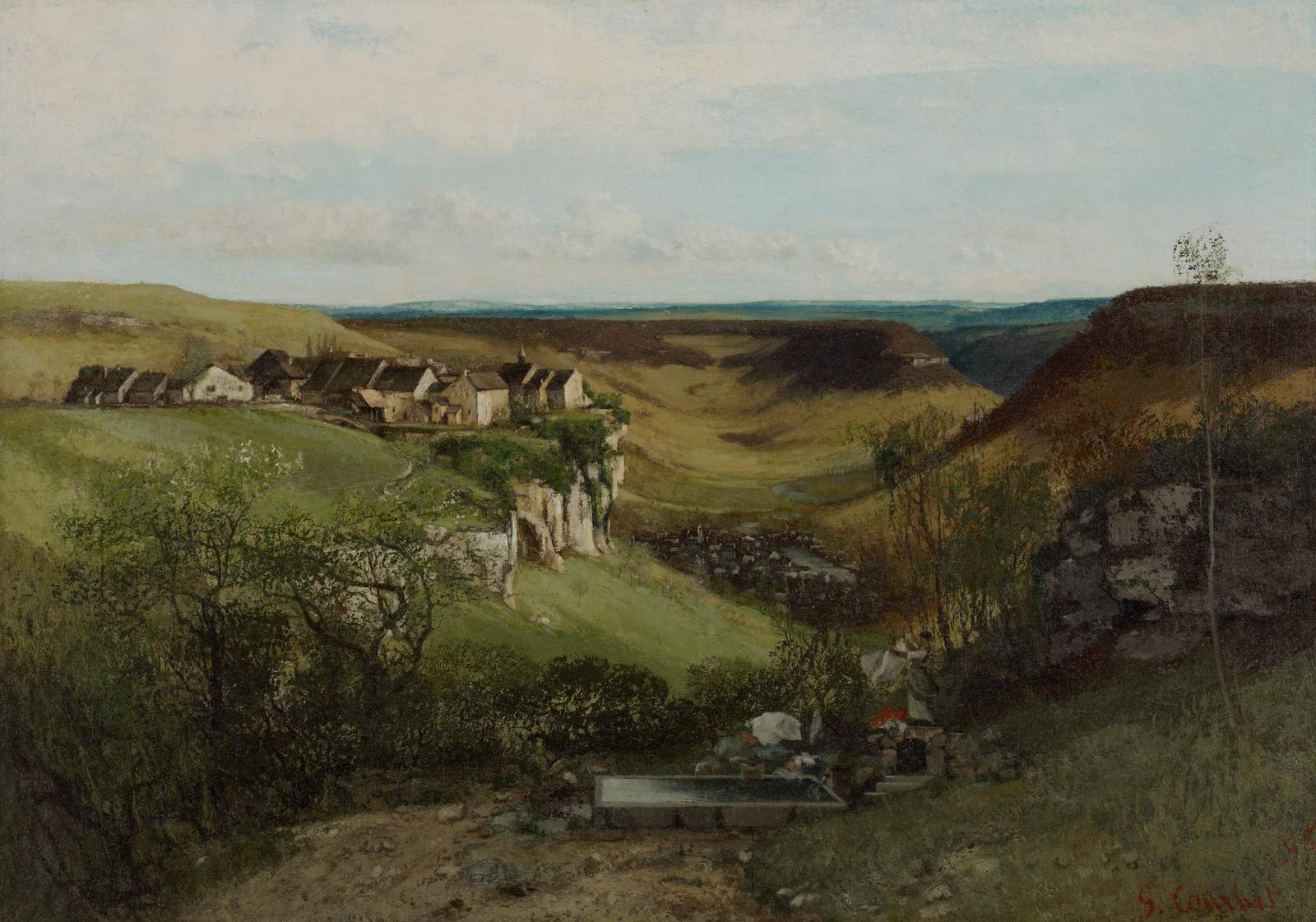 Rustic Village Landscape Wall Art