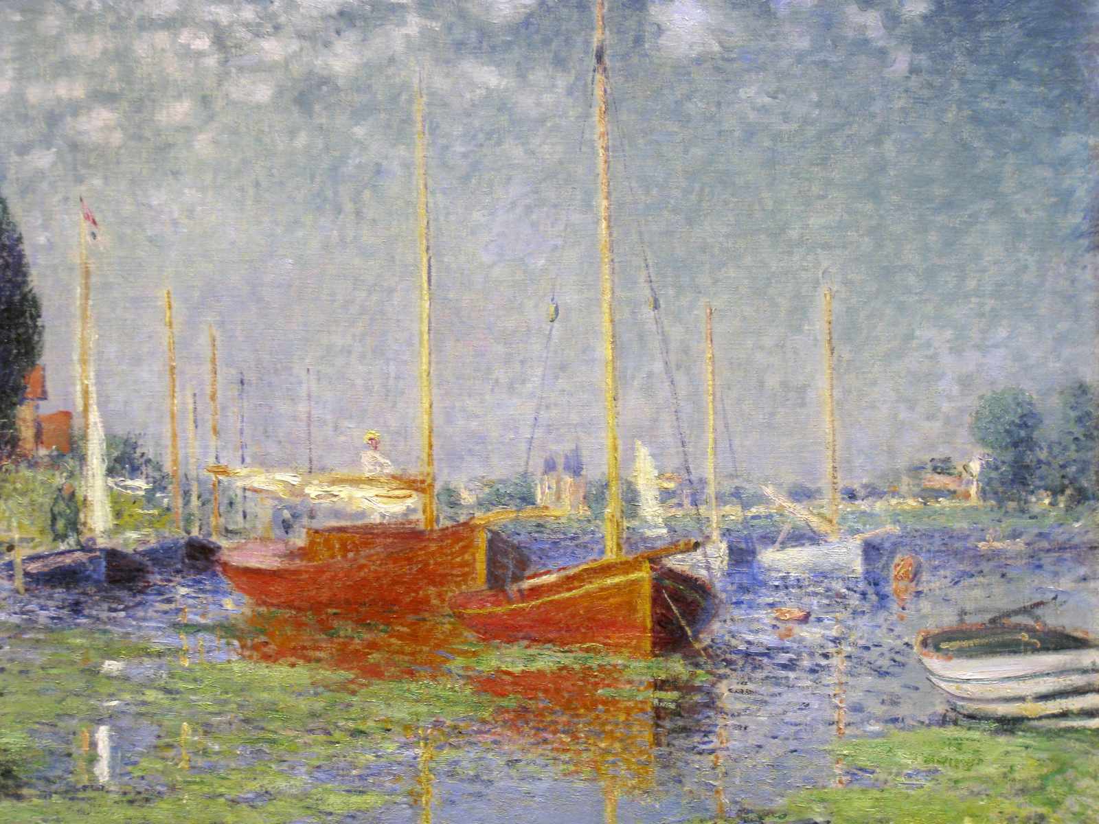 Impressionist Harbor Boats Wall Art