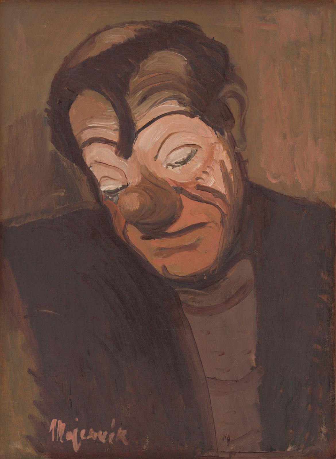 Melancholy Clown Portrait Fine Art Wall Art