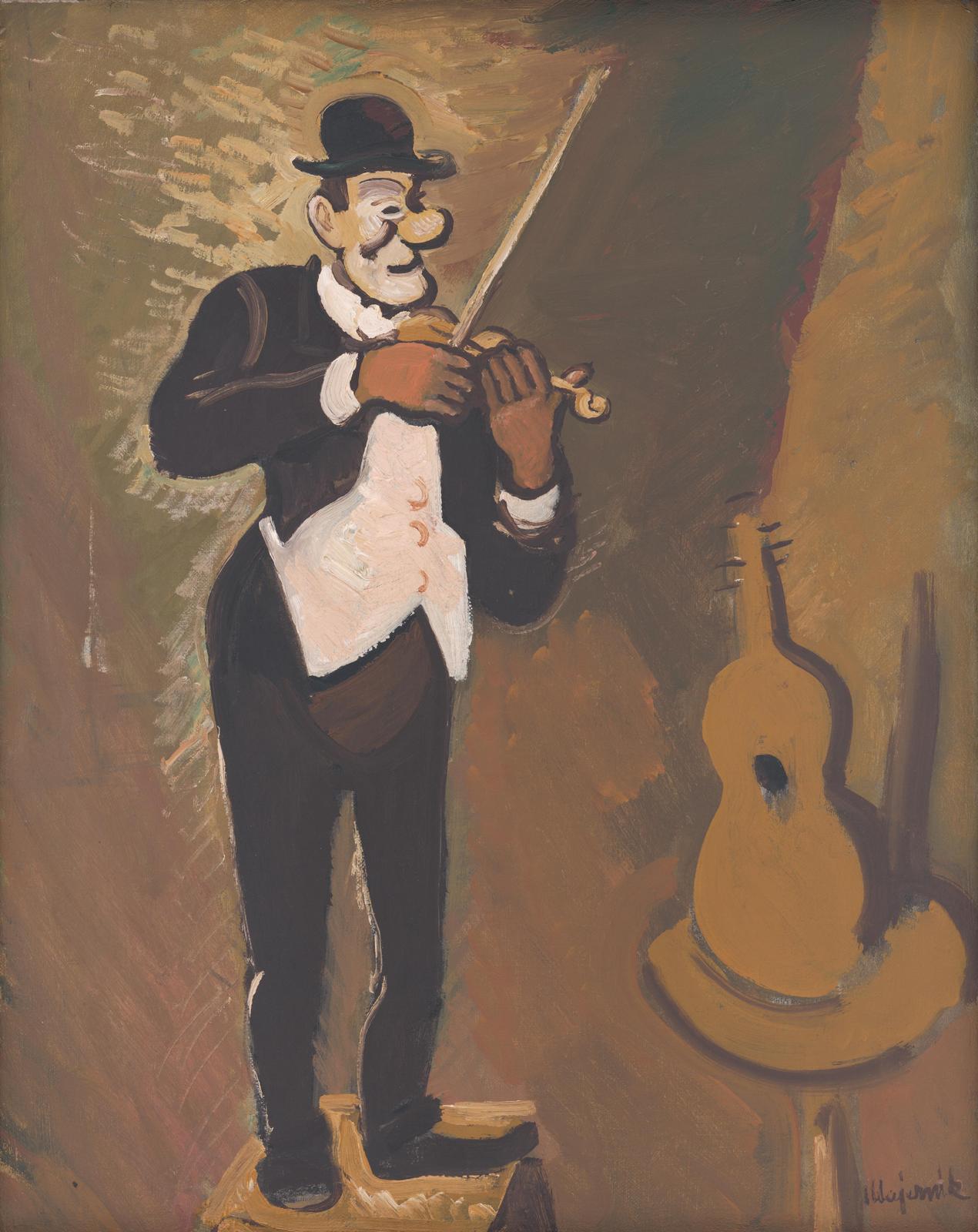 Playful Violinist Wall Art | Vintage Wall Art