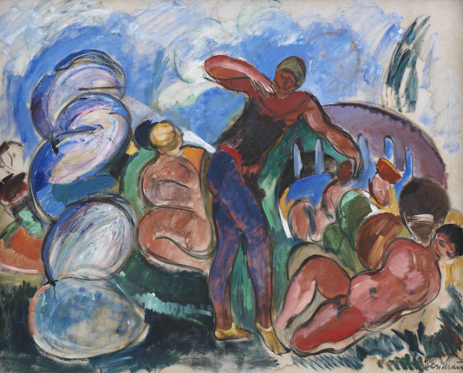 Vibrant Expressionist Figures Wall Art