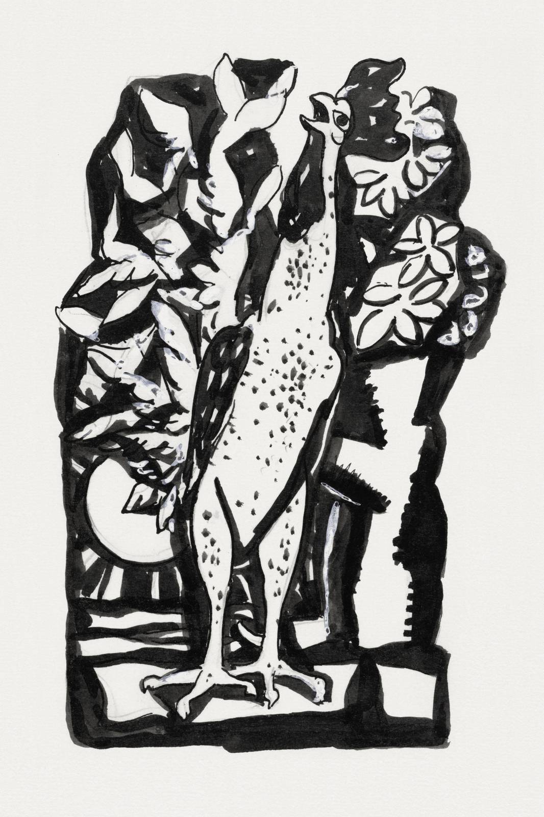Unique Bird & Floral Monochrome Wall Art