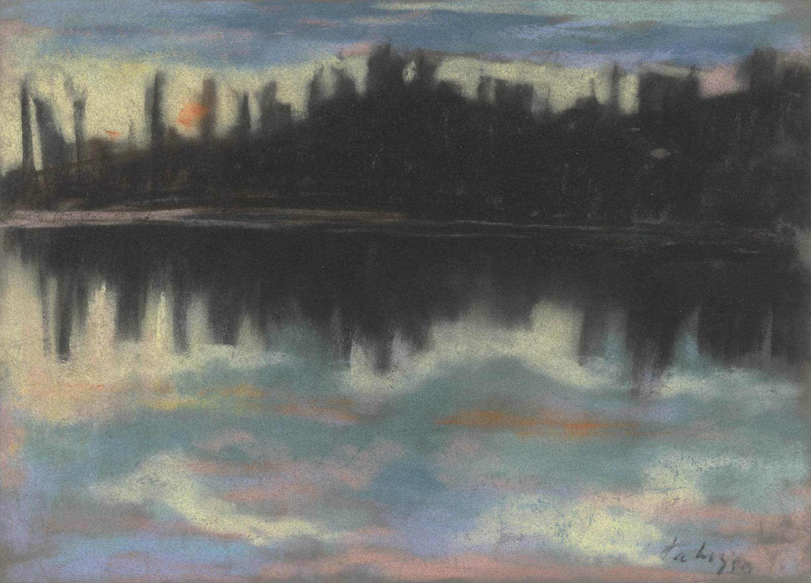Mystic Cityscape Reflection Wall Art
