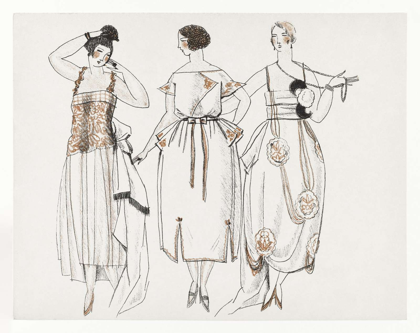 Vintage Fashion Art Deco Women Wall Art