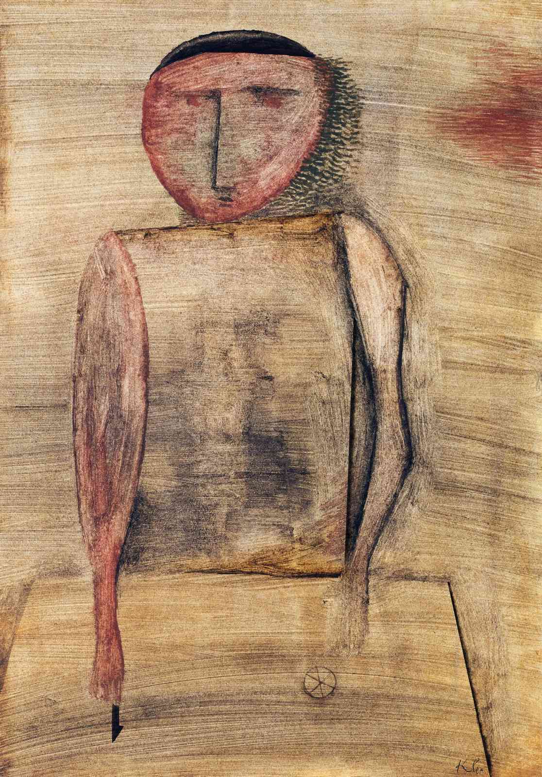 Abstract Figure in Earth Tones Wall Art