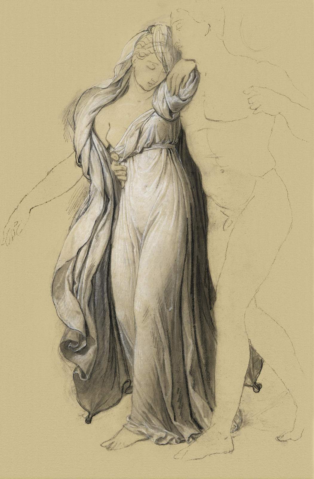 Timeless Embrace Classical Figure Wall Art