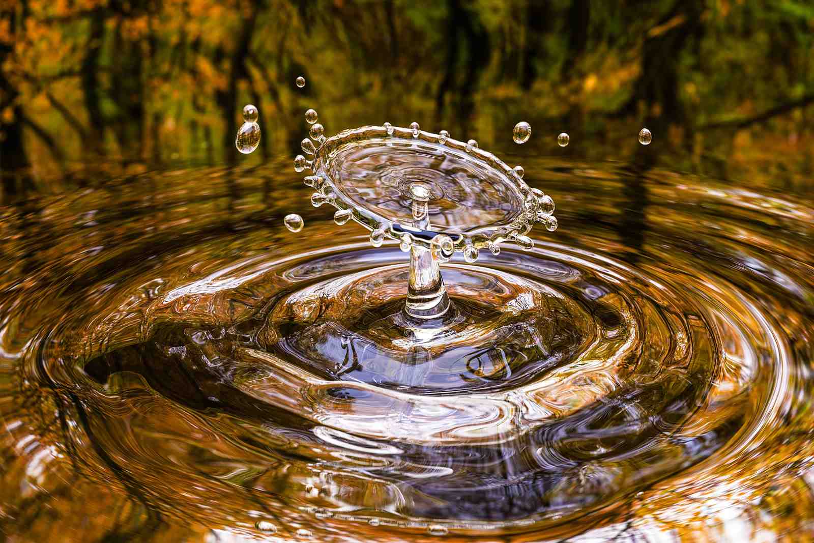 Abstract Water Drop Splash Wall Art