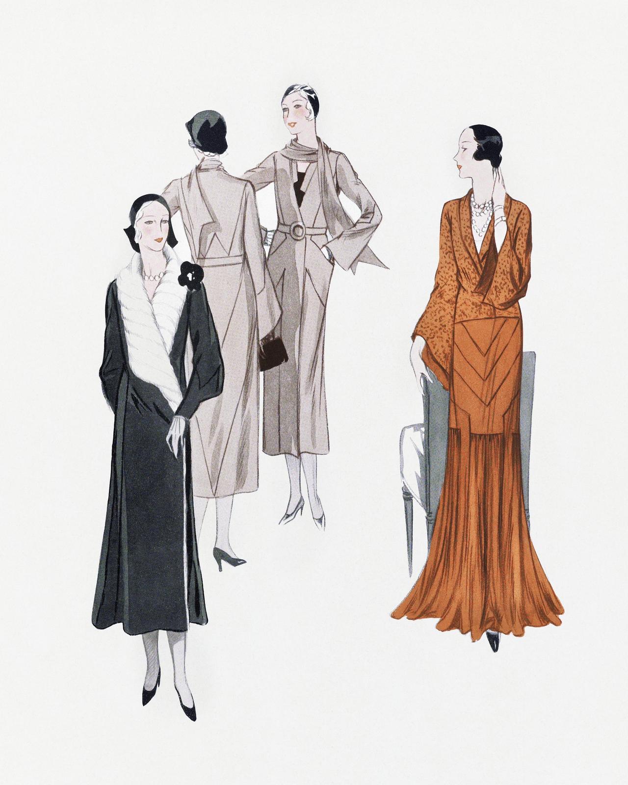 Art Deco Fashion Women Wall Art