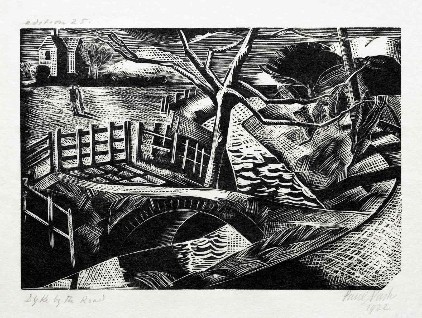 Syke by the Road Woodcut Wall Art