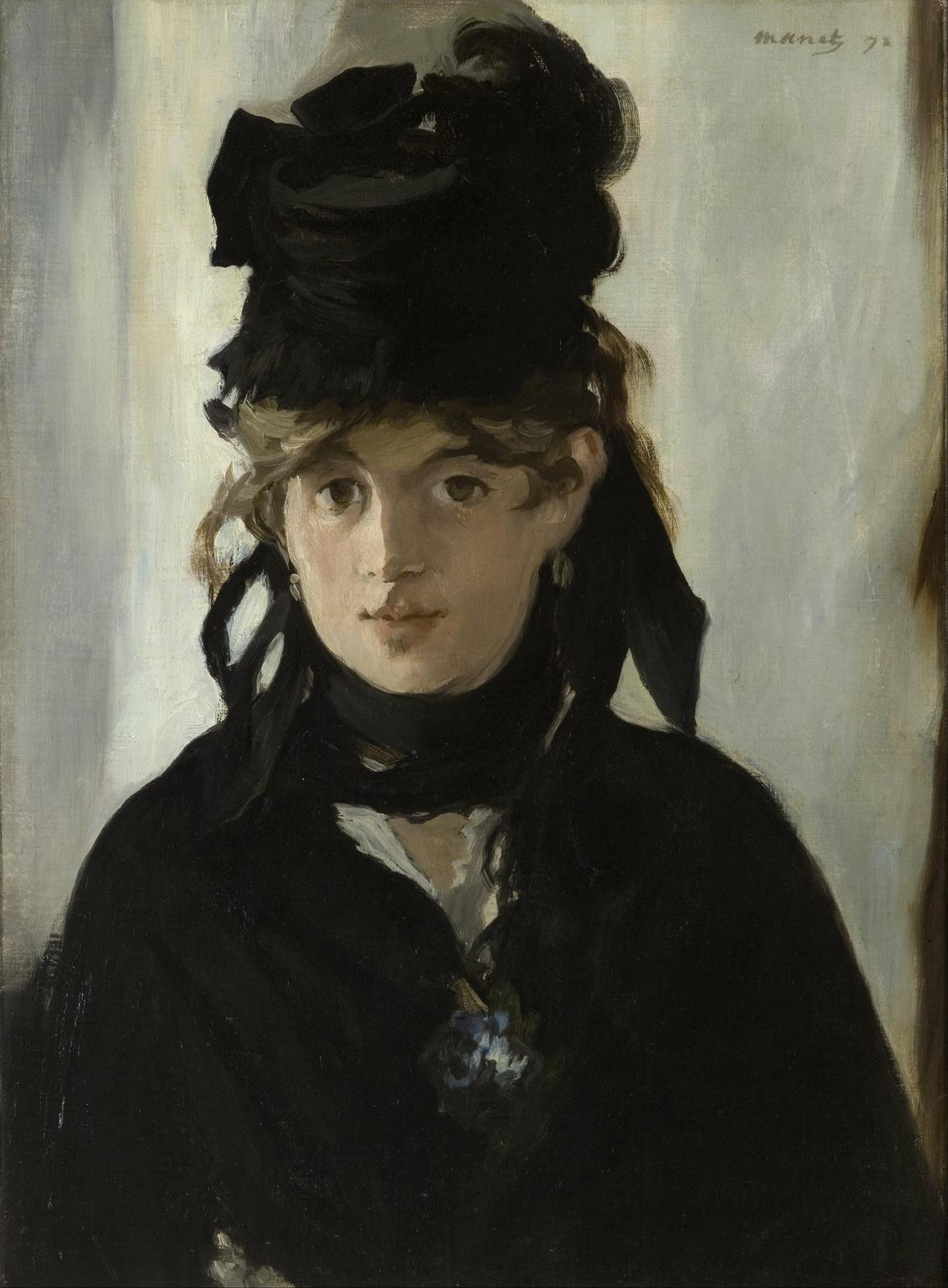 Elegant Woman in Black Hat Wall Art