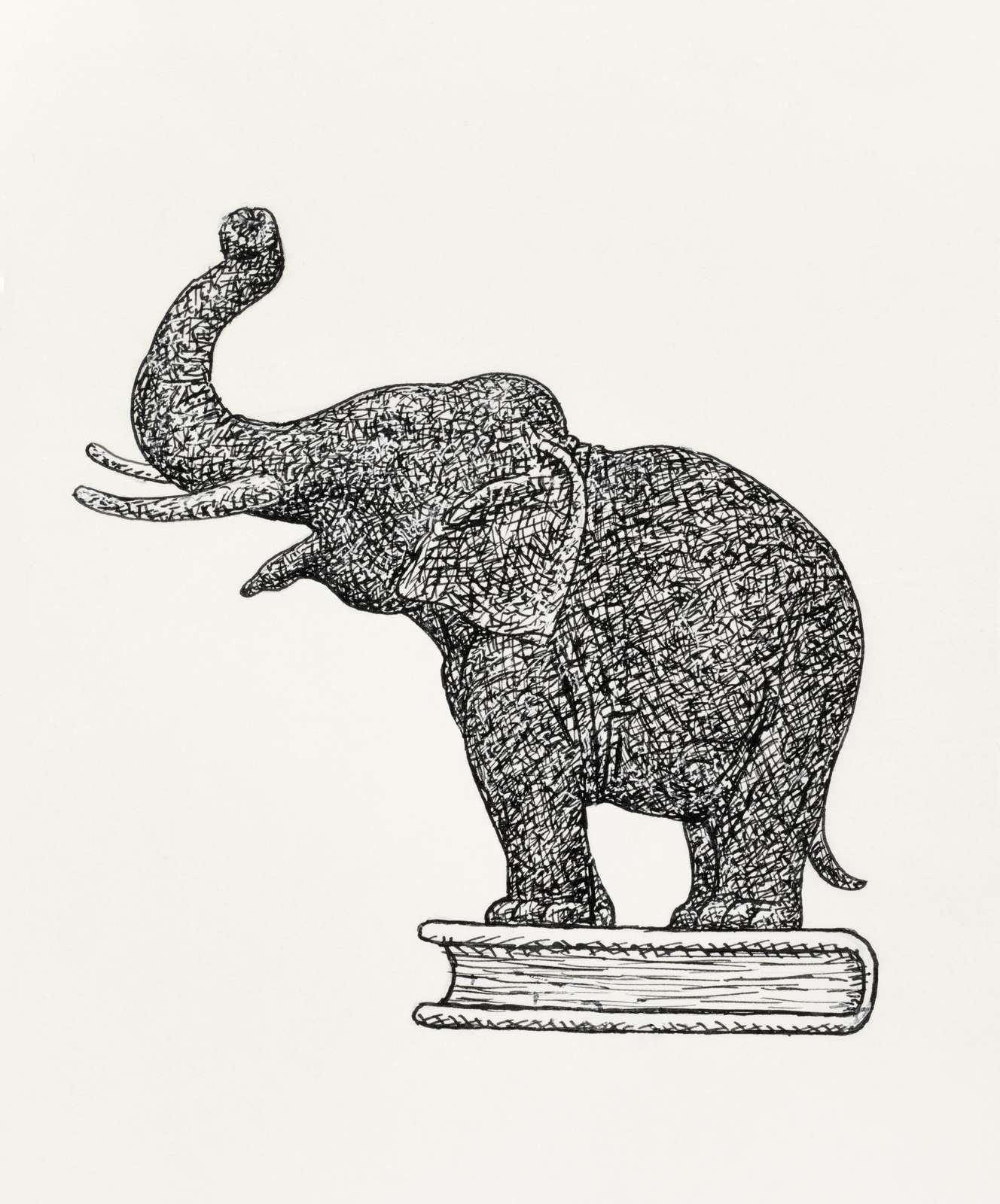 Majestic Elephant on Book Wall Art