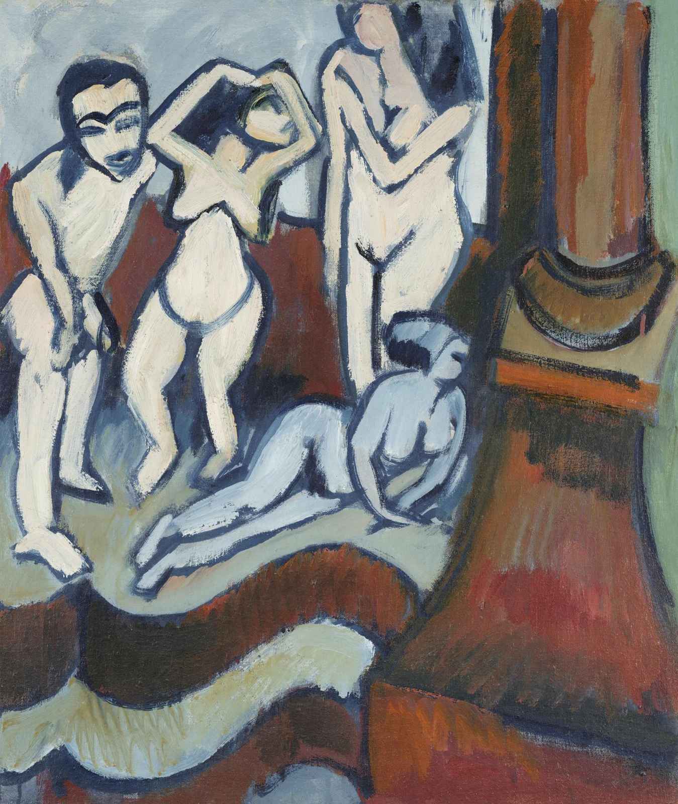 Figurative Nude Group Abstract Wall Art