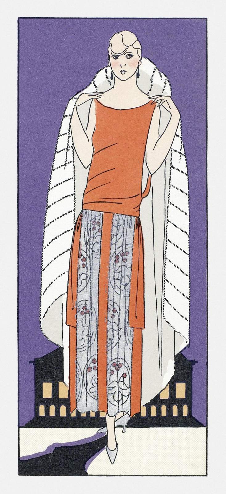 Vintage Art Deco Fashion Woman Wall Art