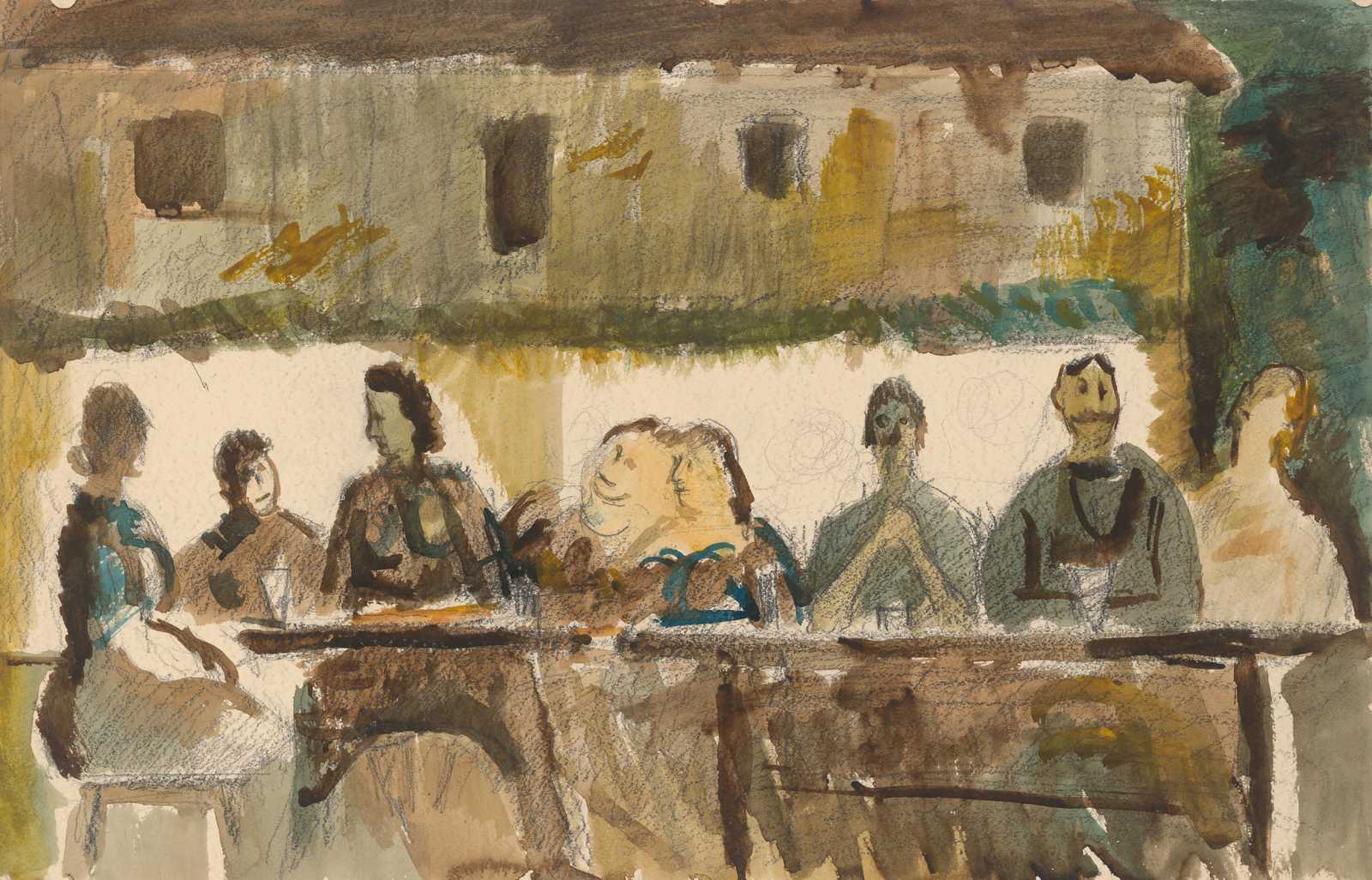 Gathered Figures: Expressive Dining Room Wall Art