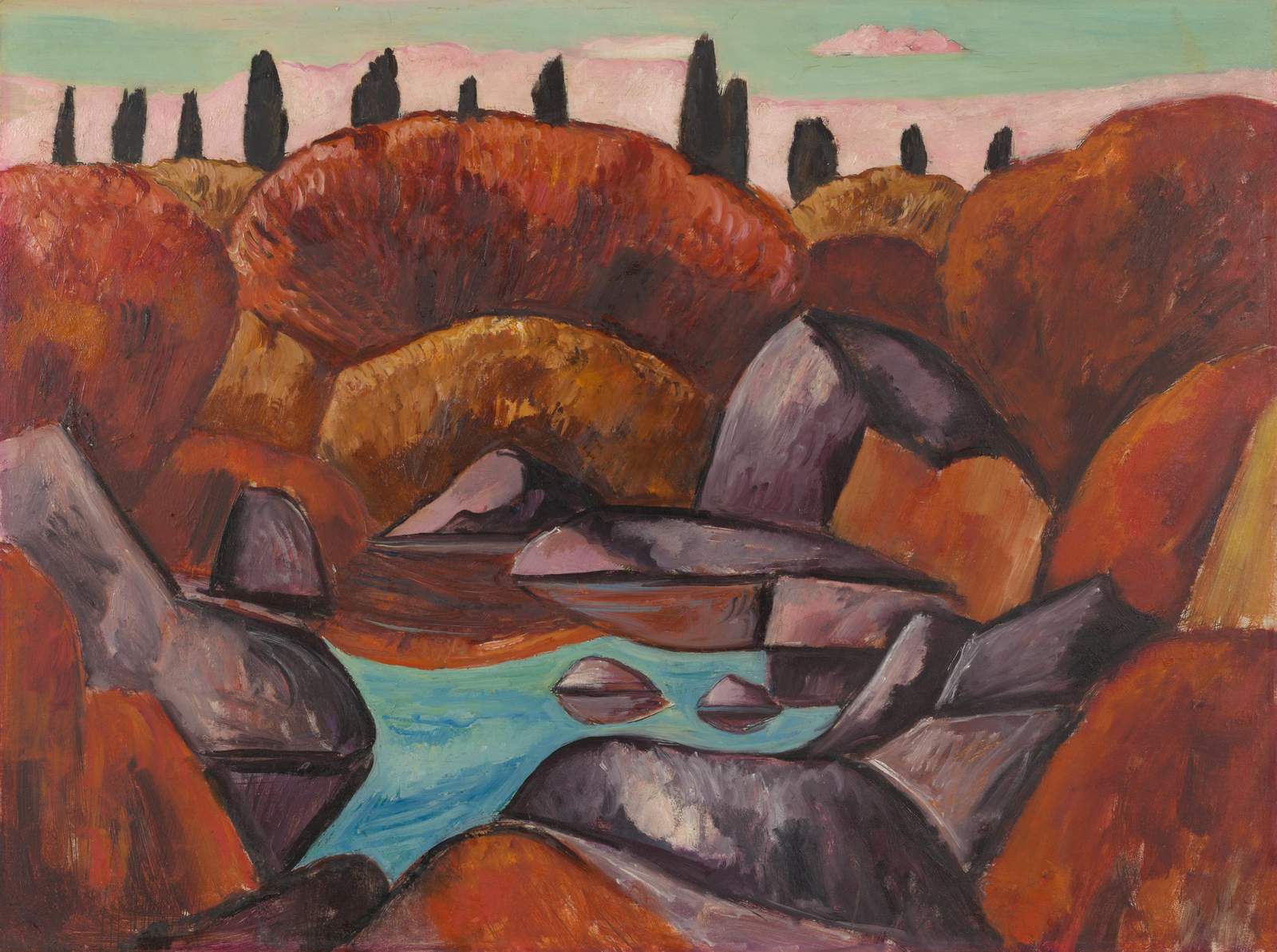 Vibrant Landscape Abstract Wall Art Wall Art