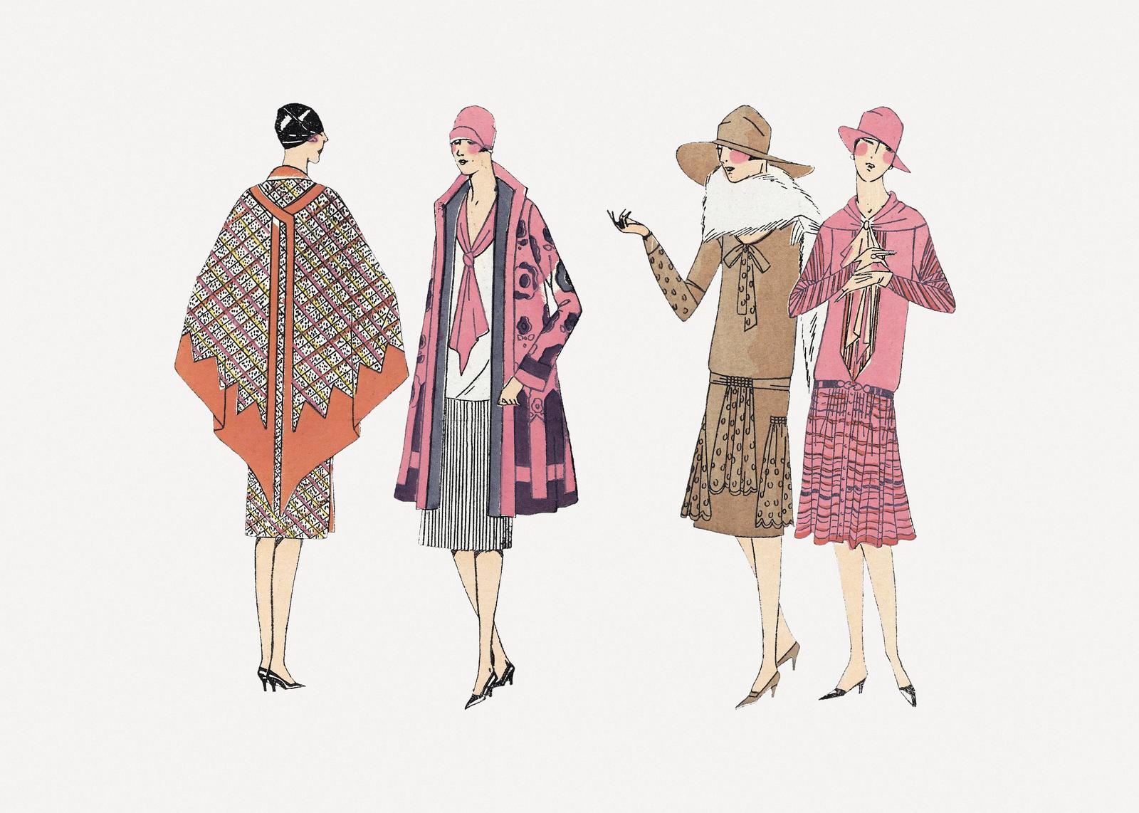 1920s Fashionistas Retro Style Wall Art