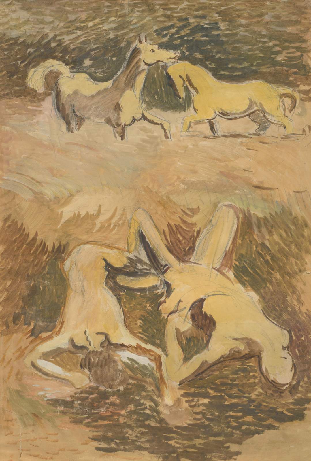 Ethereal Horses & Figures Artistic Wall Art