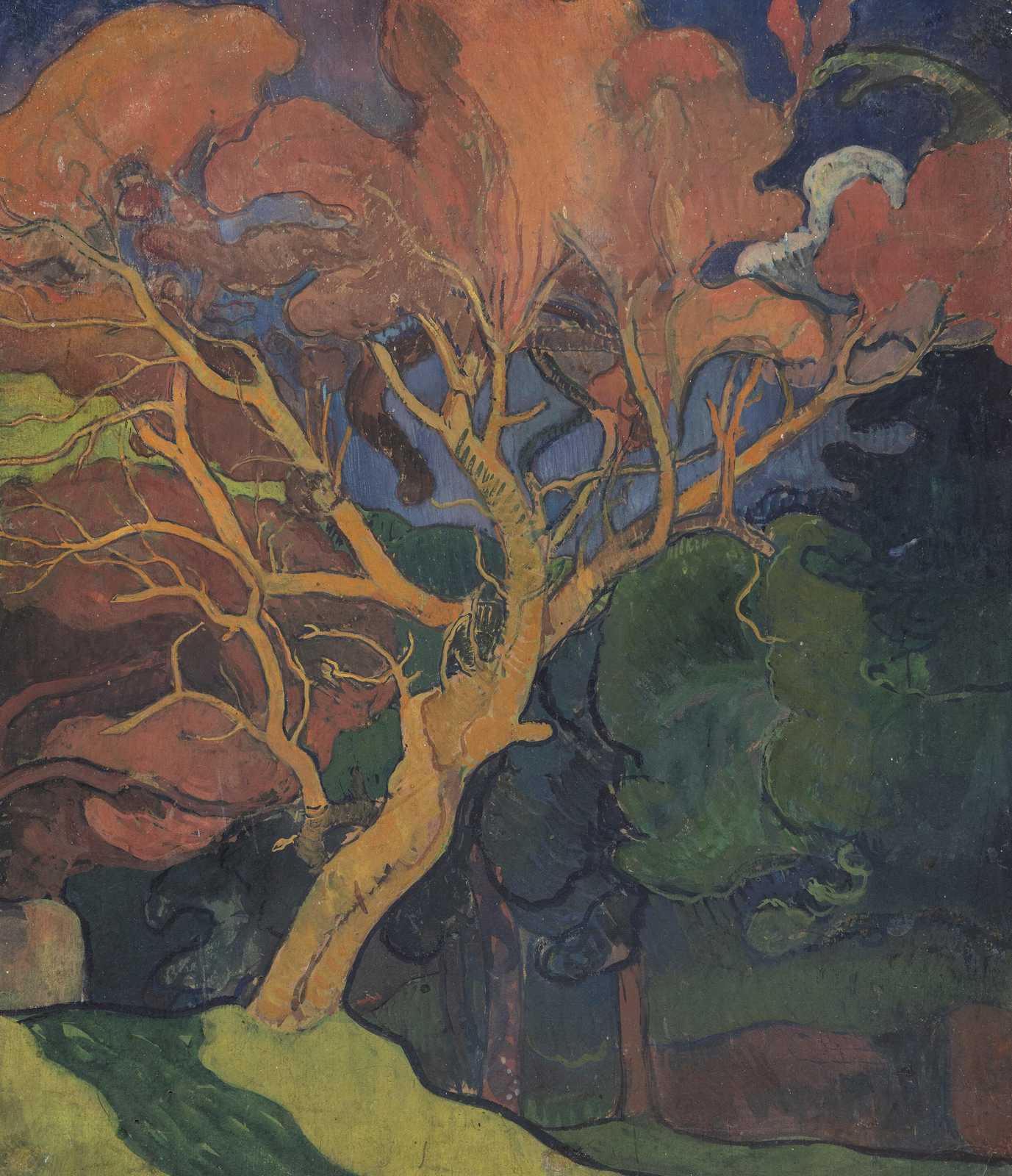 Vibrant Autumn Tree Wall Art - Wall Art