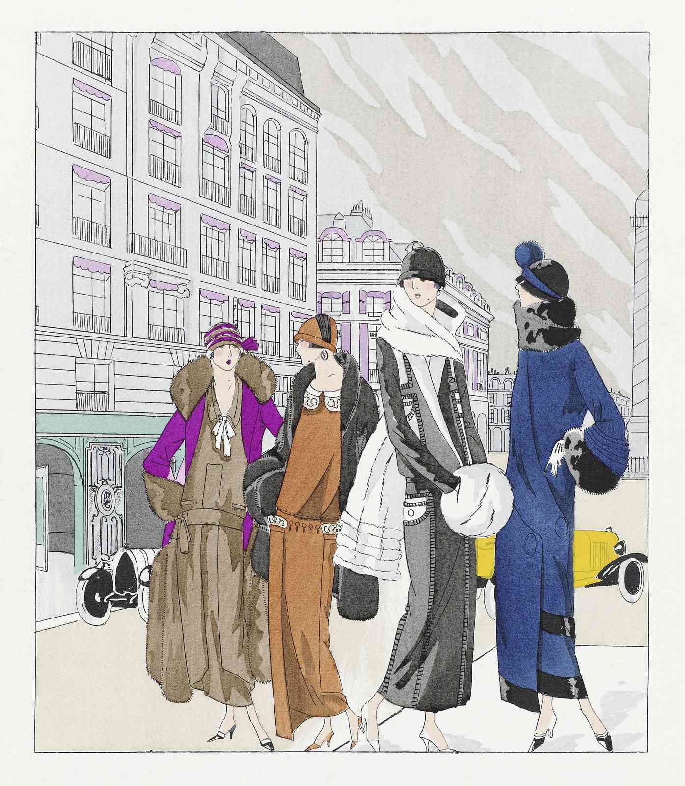 Vintage Parisian Chic Fashion Art Wall Art
