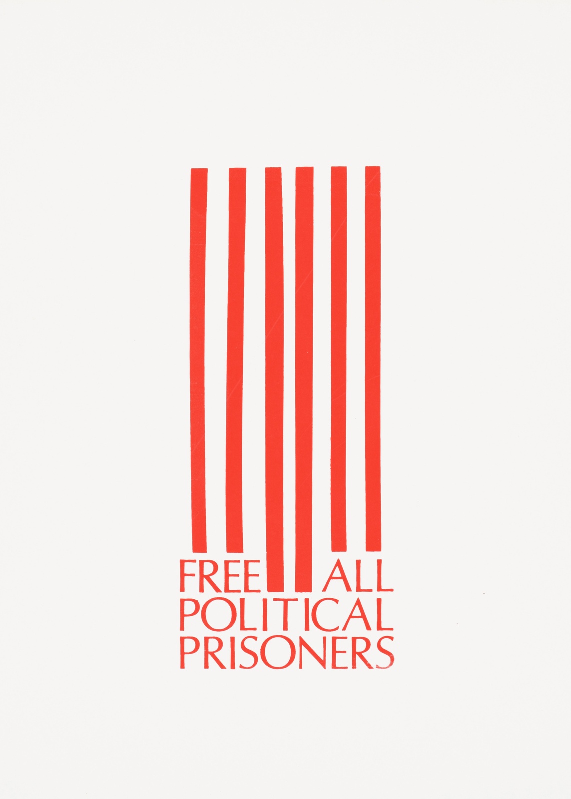 Free Political Prisoners Bold Red Stripes Wall Art
