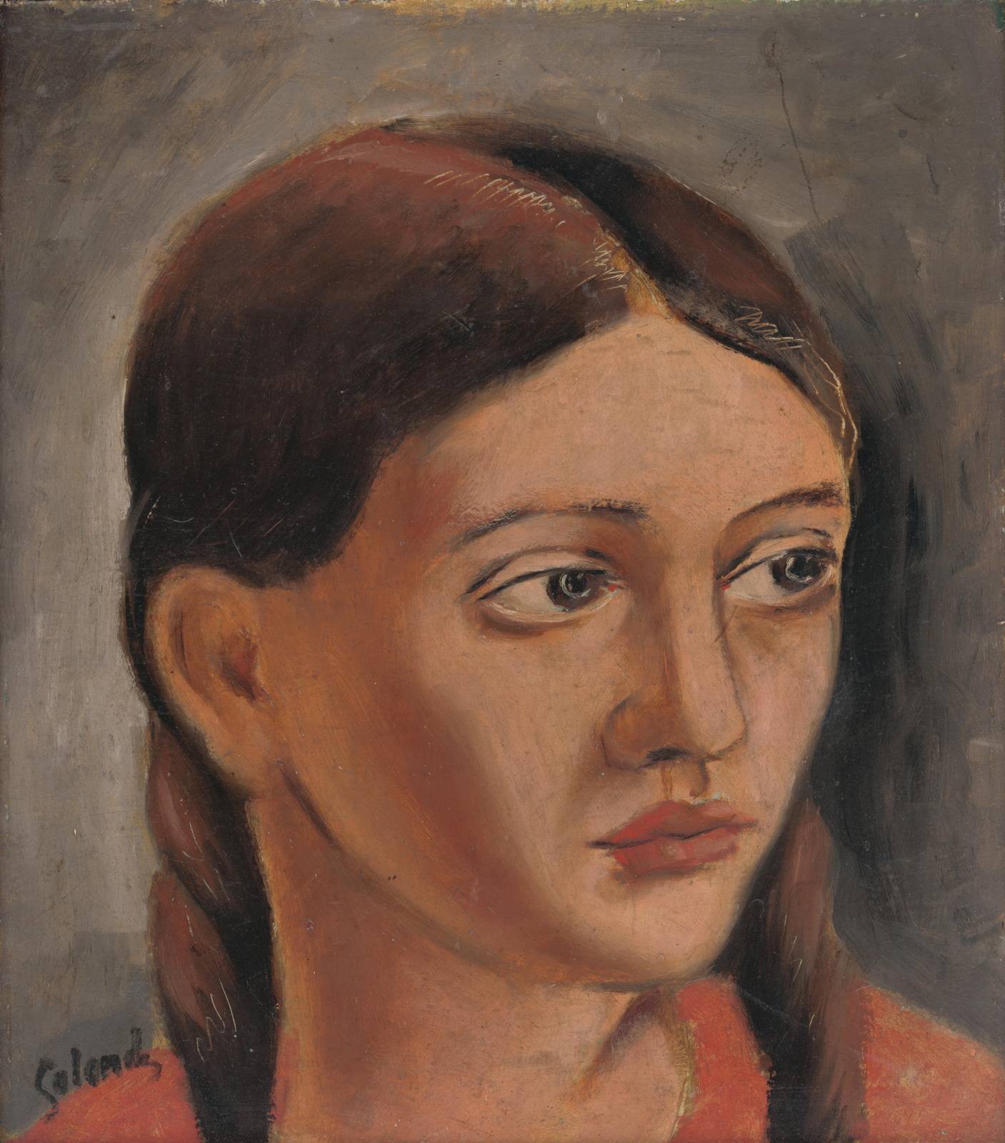 Expressive Portrait of a Young Woman Wall Art